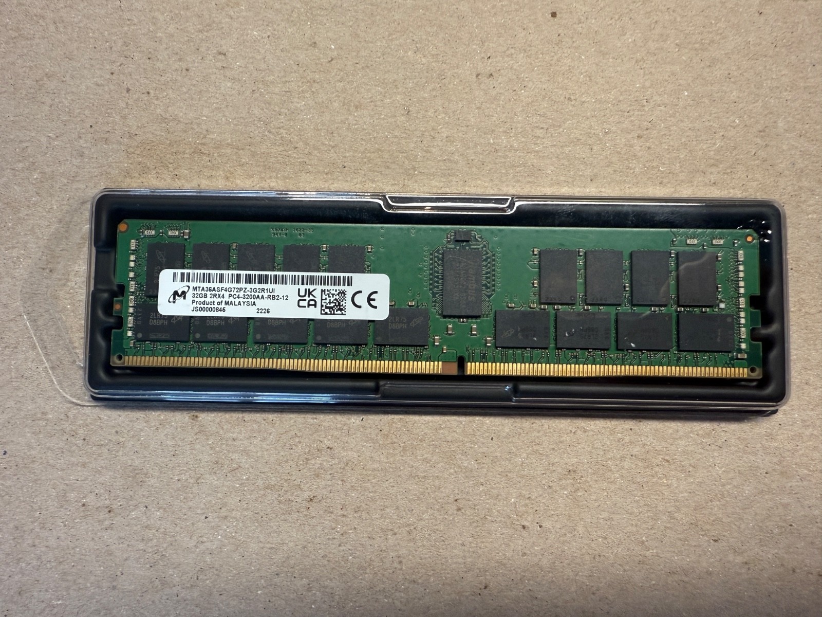 Micron 32GB 2RX4 PC4-3200AA-RB2-12 - Server Memory - ECC DIMM - TESTED