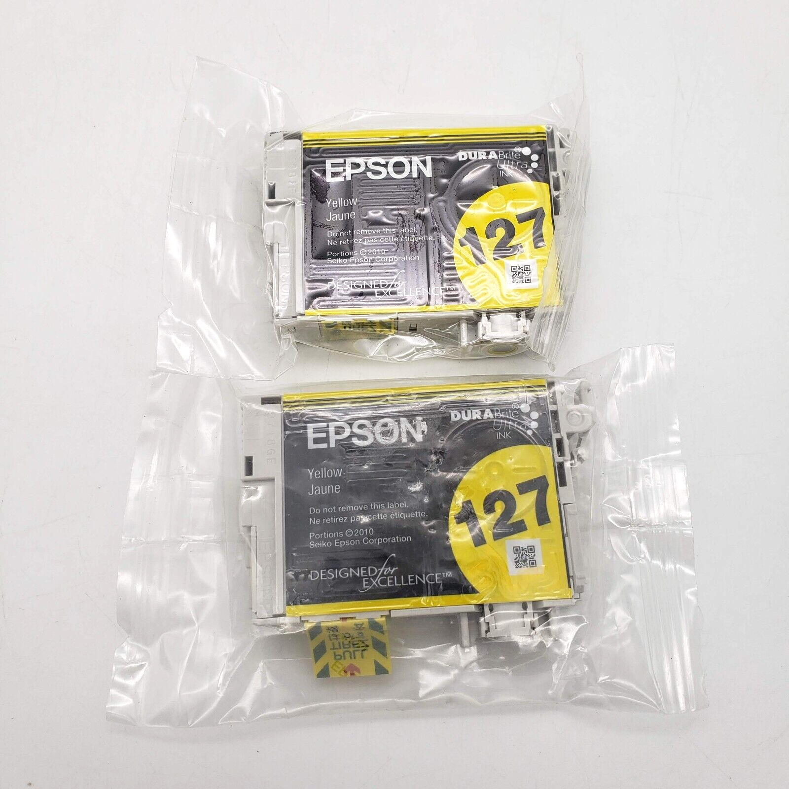 EPSON Dura Brite Ultra Ink 127 in Yellow (Pack of 2) NEW SEALED