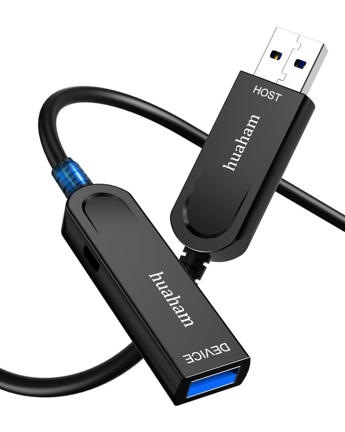 huaham USB 3.1 Extension Cable 50FT, 10Gbps Type A Male to Black