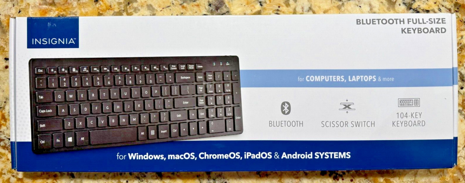 Insignia Full-size Bluetooth Scissor Switch Keyboard - Black