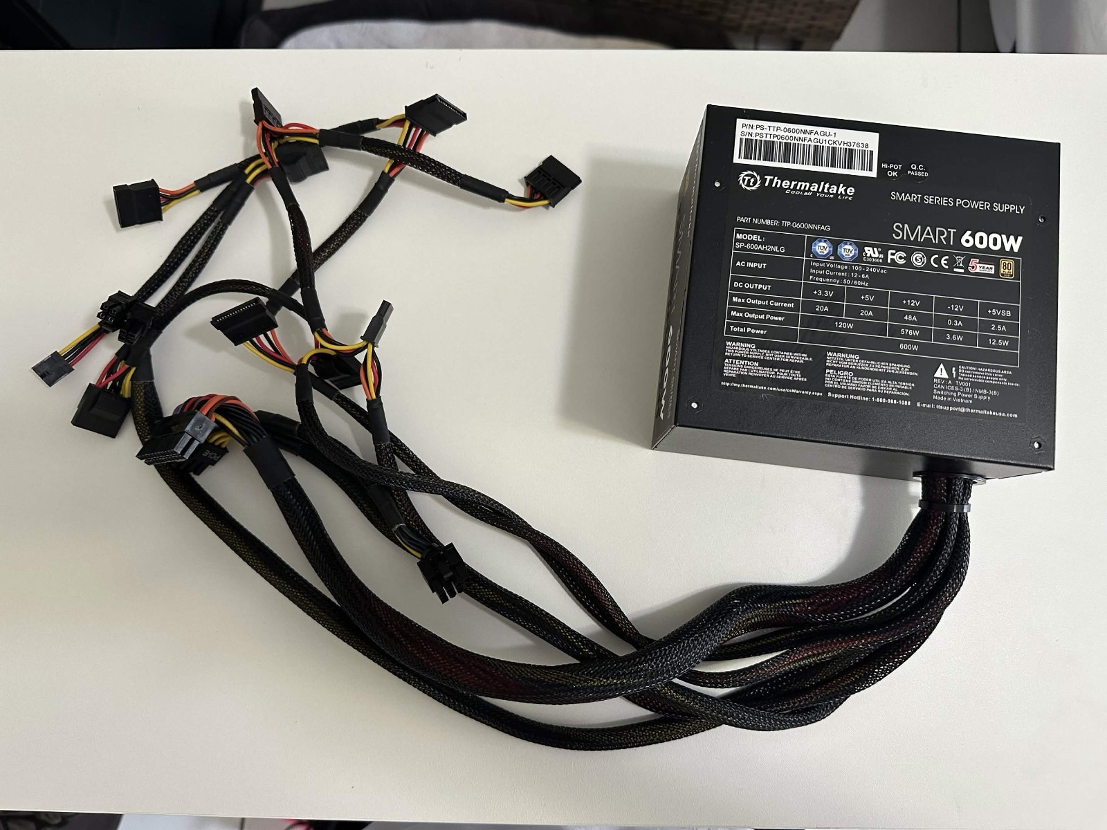 Thermaltake Smart SP-600AH2NCG 80 Plus Gold 600W Non Modular Power Supply