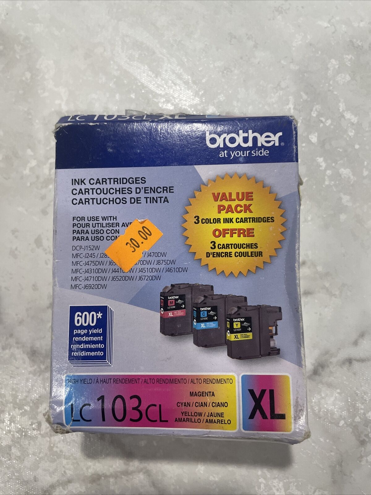 Brother LC103CL XL (Yellow/Magenta/Cyan) Open Box Exp 10/22