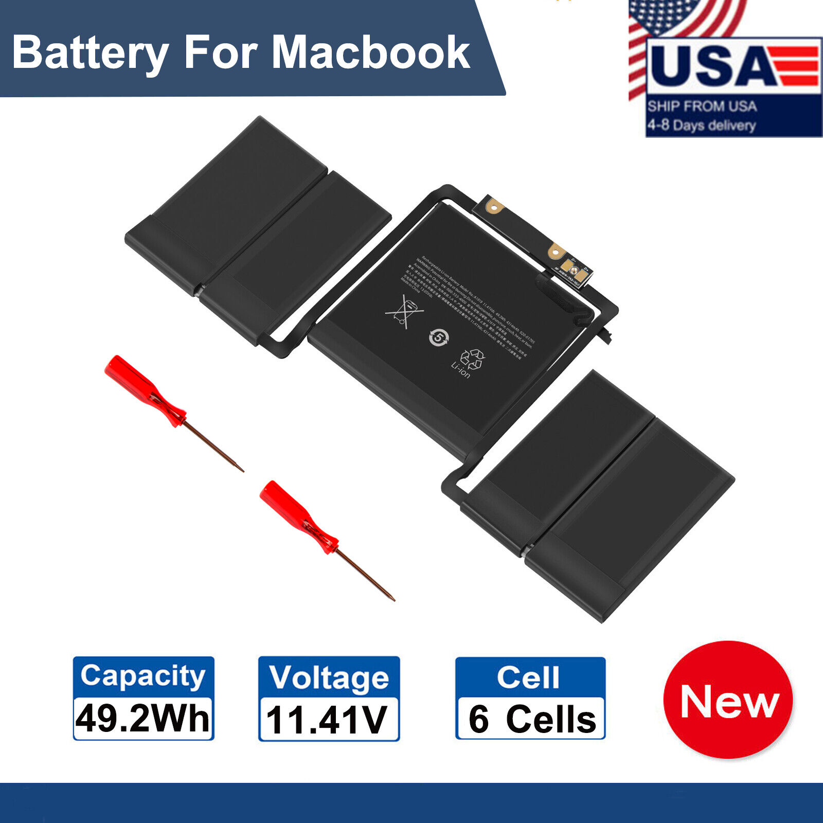 Replace A1819 NEW Battery for Apple MacBook Pro 13\