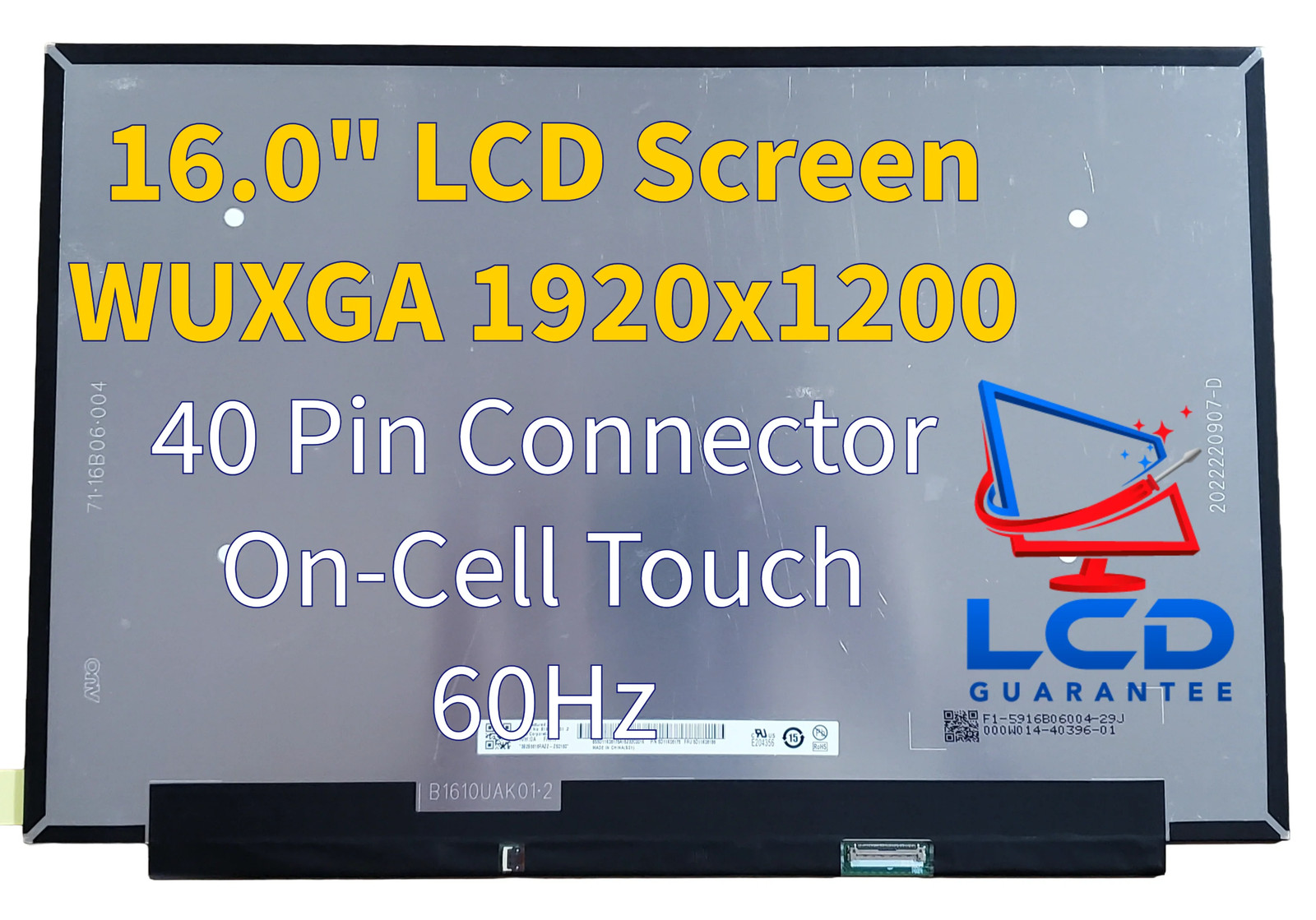 HP Pavilion 16-AF0000NR 16" WUXGA 60Hz On-Cell Touch Laptop LCD Screen