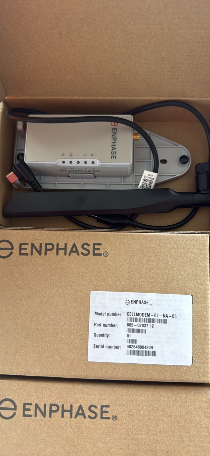 Enphase CELLMODEM-07-NA-05 4G USB Modem DOCSIS 3.0 Unlocked w/ Antenna.