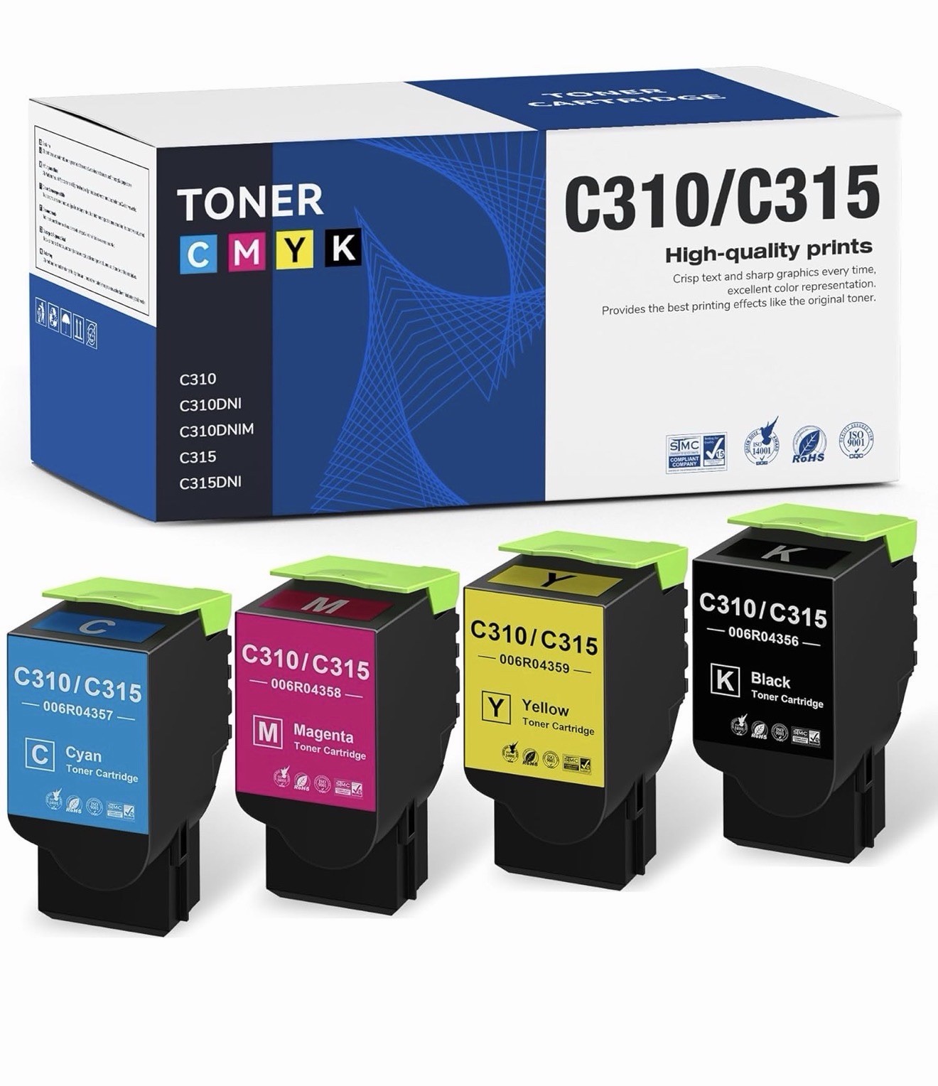 C310 C315 Toner Cartridge 4Pack 006R04356/7/8/9 Rpl Ink FOR Xerox C310/NI/NIM C3