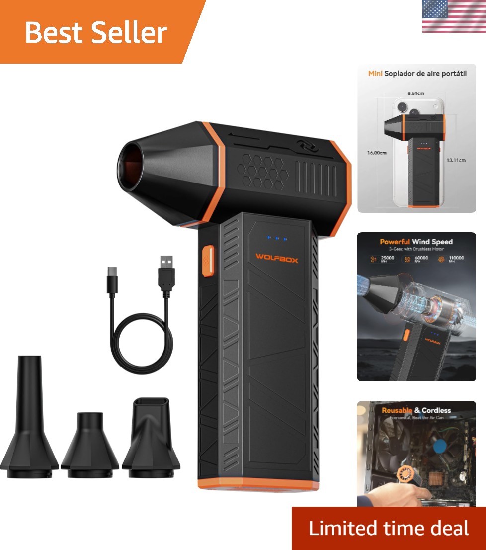 Effortless Cleaning with MegaFlow 50 Air Duster - Lightweight & Rechargeable
