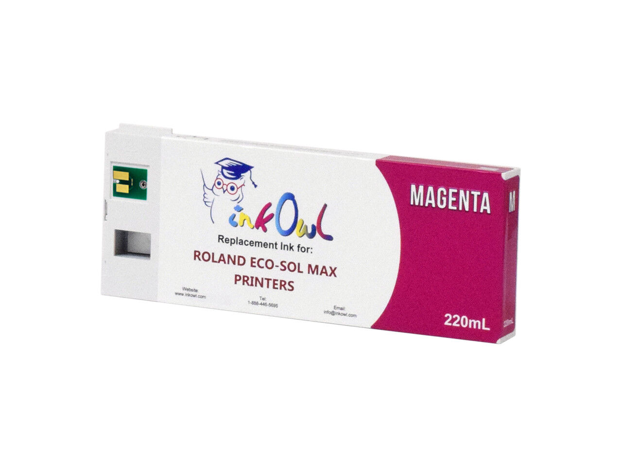 220ml InkOwl MAGENTA Compatible Cartridge for Roland ECO-SOL MAX (ESL3-MG)