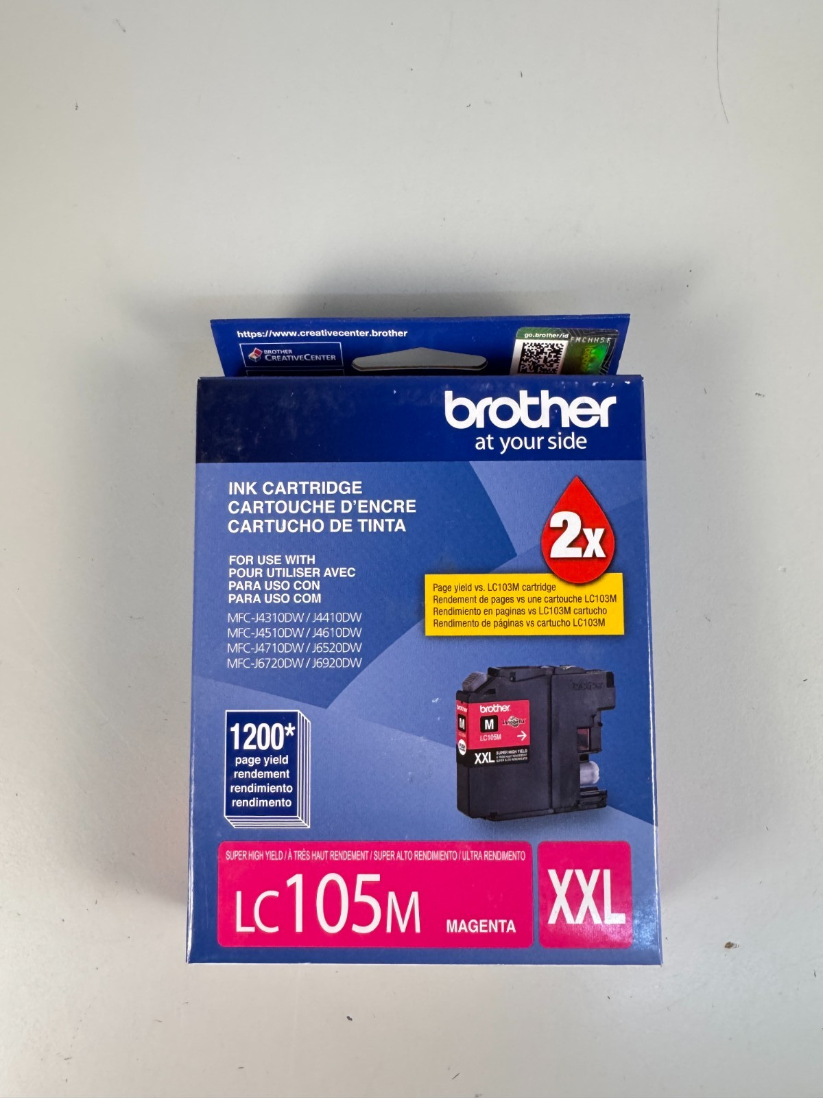 Brother LC105M OEM Magenta Super High Yield Ink Cartridge New Sealed 07/2027
