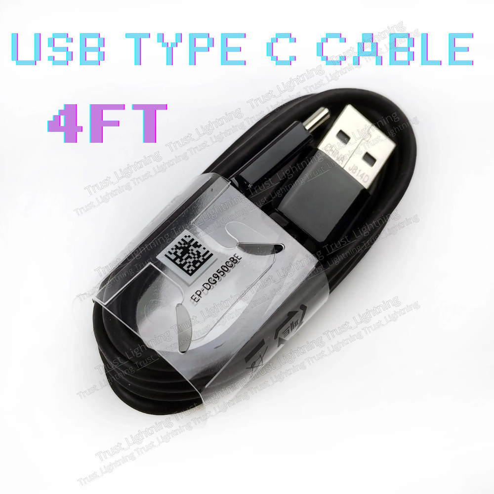 4FT USB Type C Cable Samsung Galaxy S9 S10 S20 S21 LG Fast Charger Charging Cord