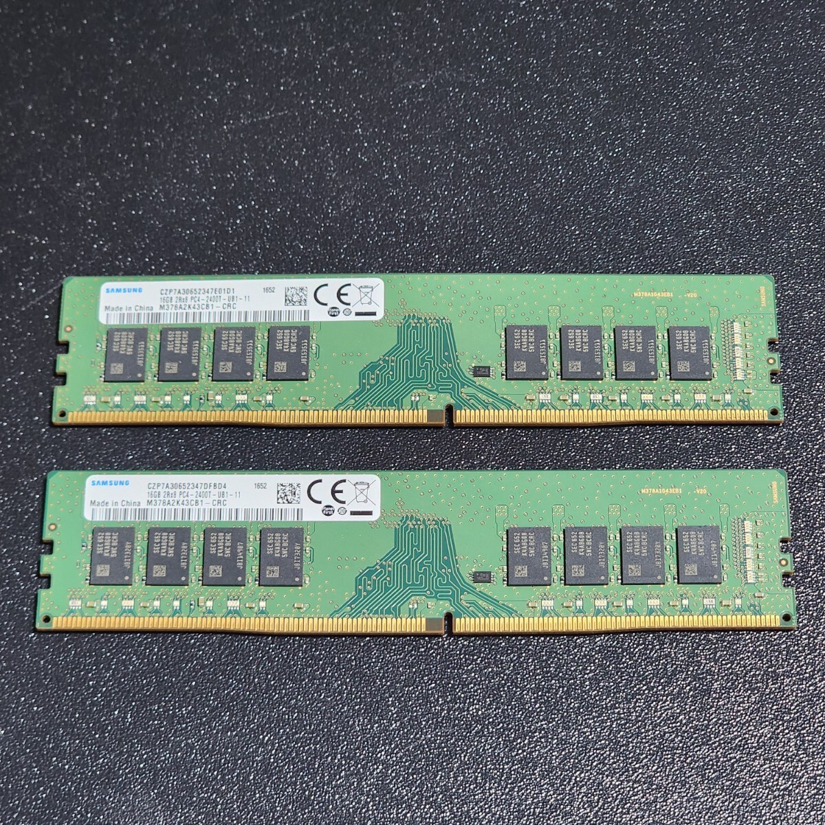Samsung 32GB DDR4-2400MHz RAM (16GBx2) Kit, Tested, No Major Damage