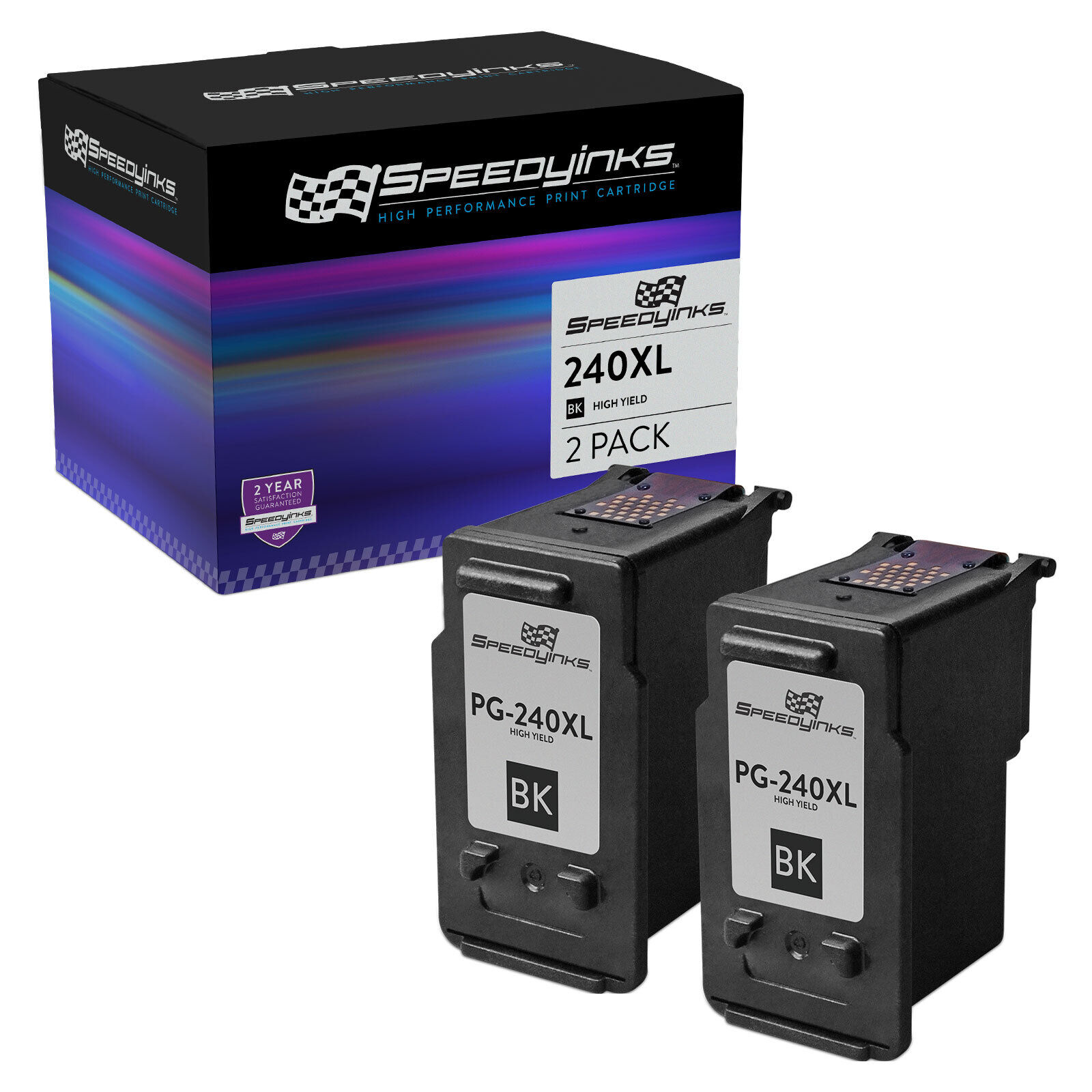 2 Pack Reman PG-240XL for Canon 5206B001 High Yield Black Inkjet Cartridge
