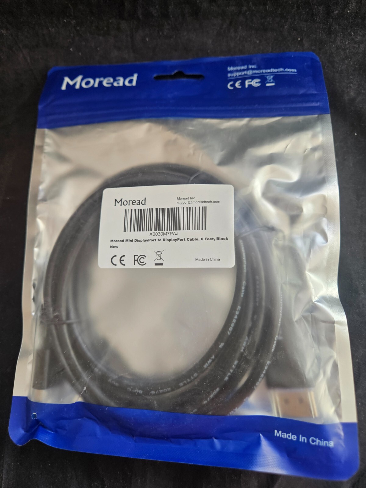 Moread Mini DisplayPort to DisplayPort Cable 6 Feet Gold-Plated DisplayPort (168