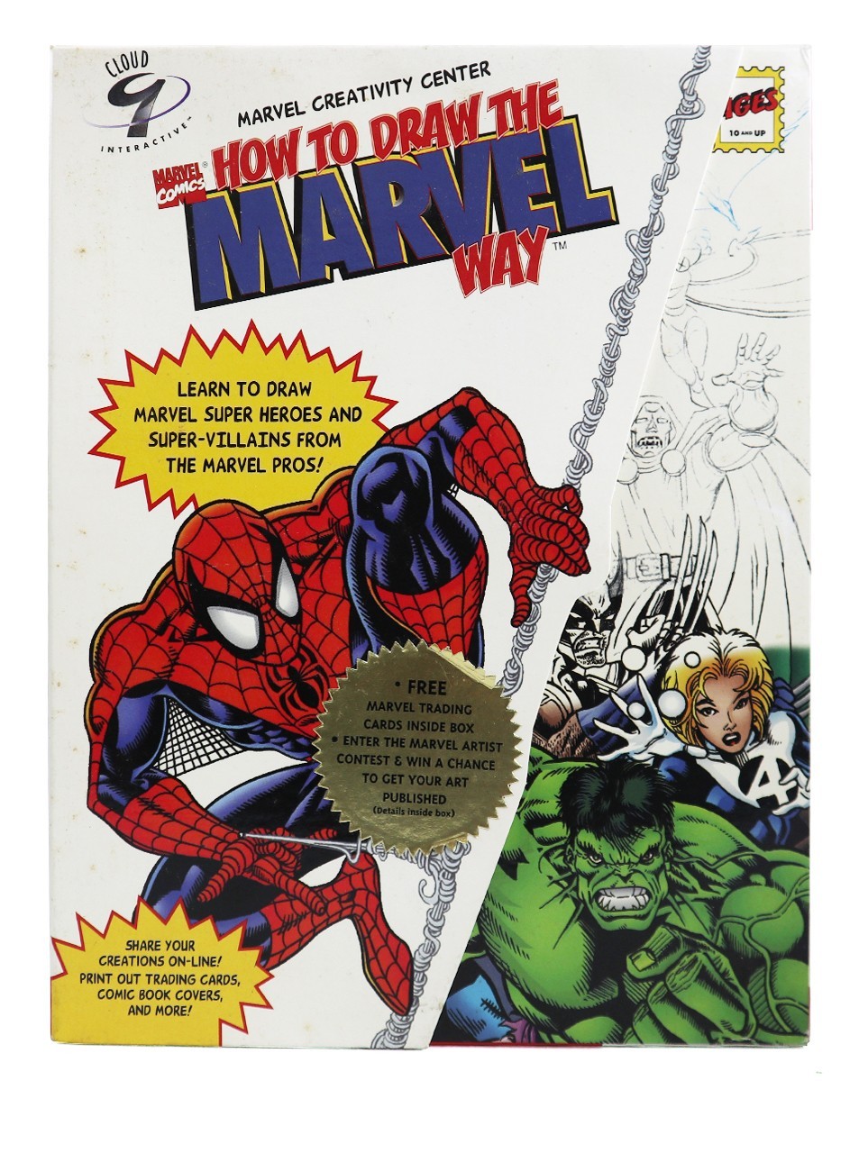 How To Draw The Marvel Way Comic Creativity Center Marvel 1996 Vintage PC CD-ROM