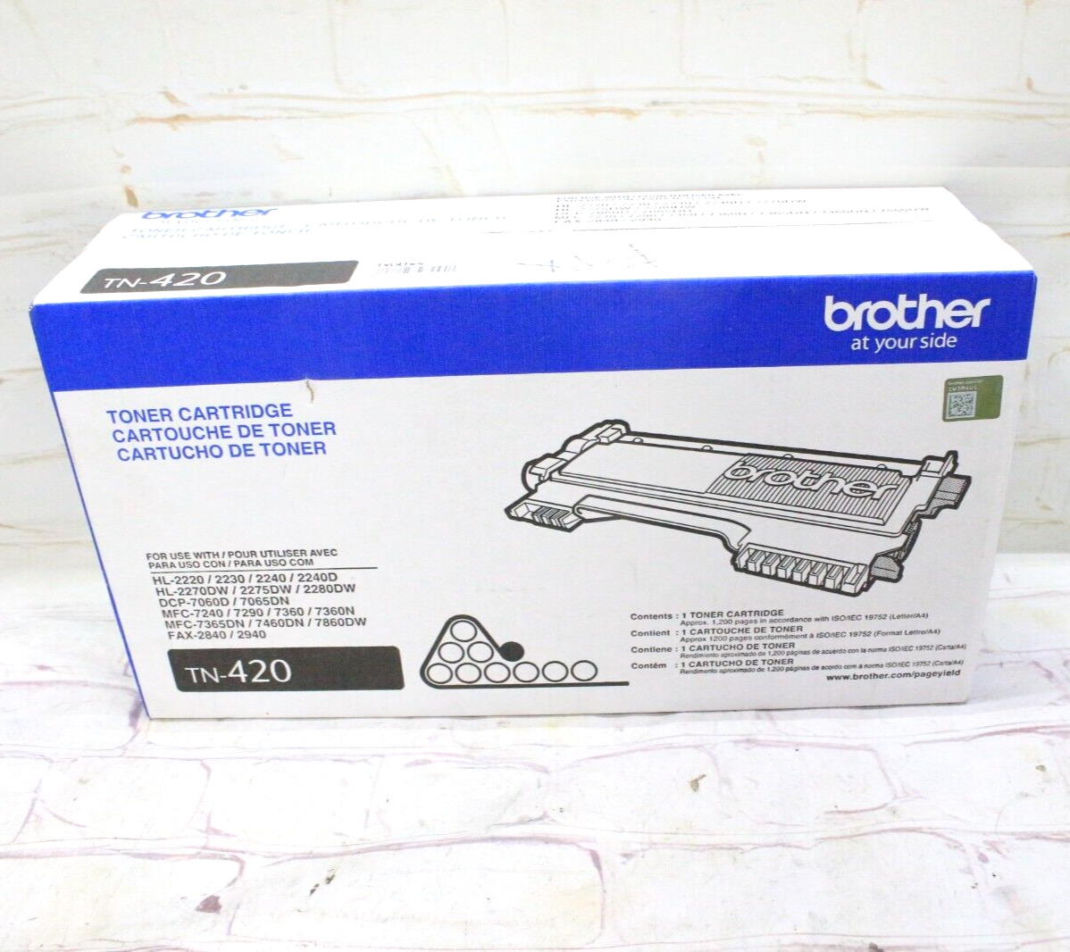 Brother TN-420 Black Toner Cartridge 012502626763 Genuine New OEM Sealed Box