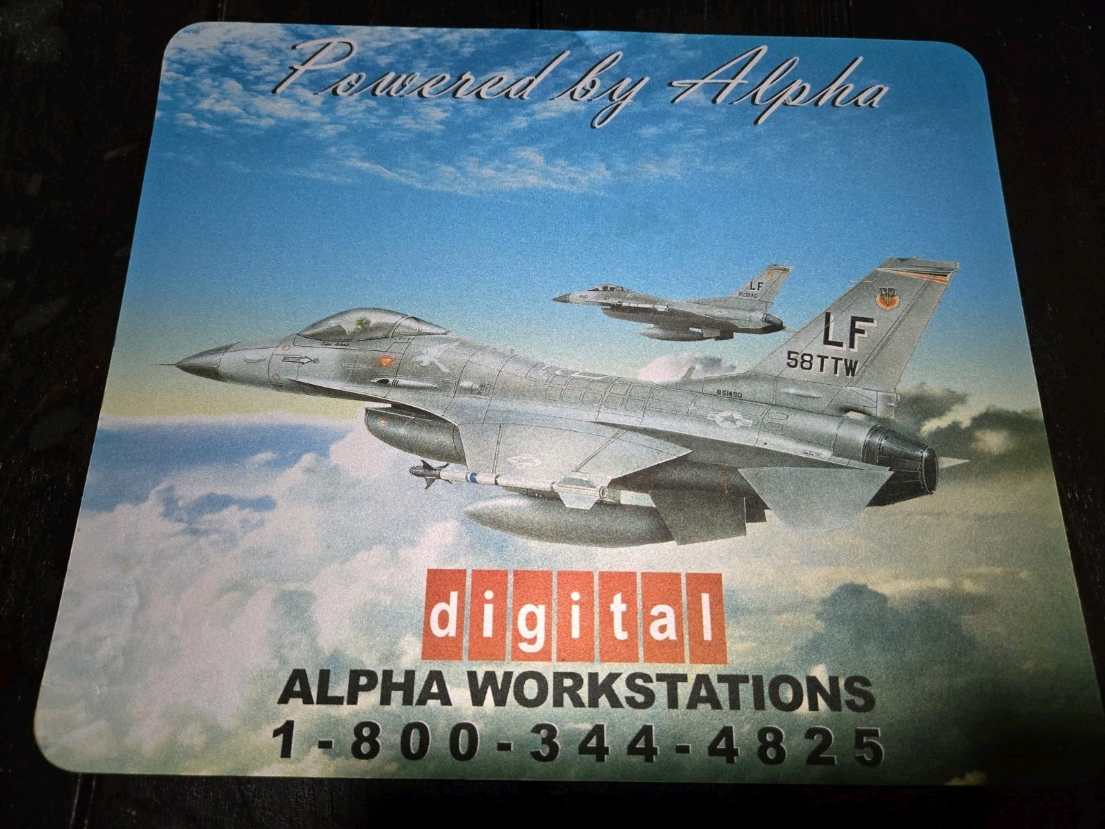 F-16 Fighting Falcon Fighter Jet Plane Luke AFB AZ Aircraft Vintage Mouse Pad