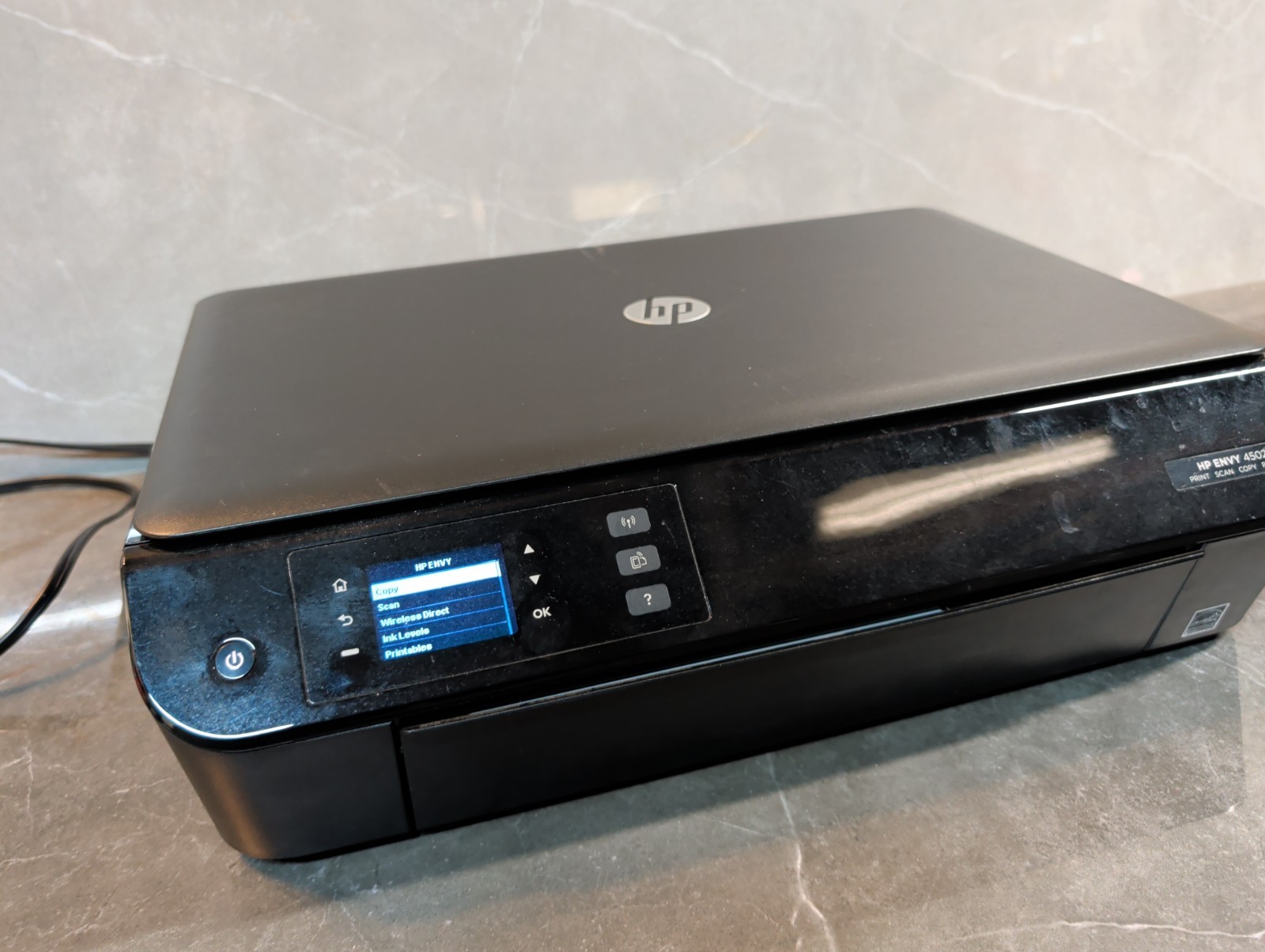 HP Envy 4500 (4502 Model) All-in-One Inkjet Printer Copier Scan TESTED Needs Ink