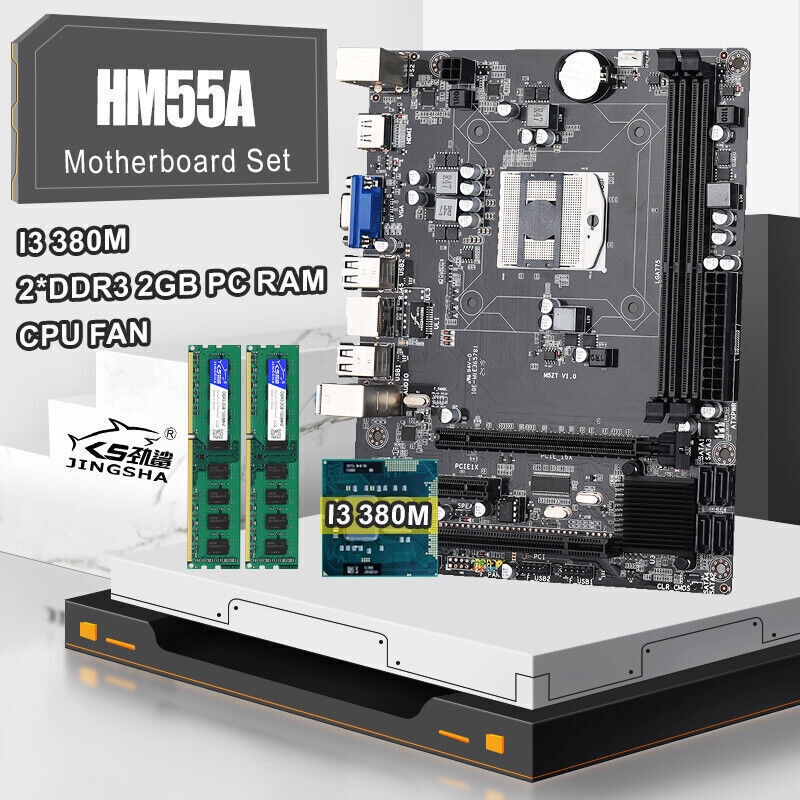 HM55A PGA988 Desktop Motherboard Set Kit With I3 3580M CPU And 2*2G PC DDR3 RAM