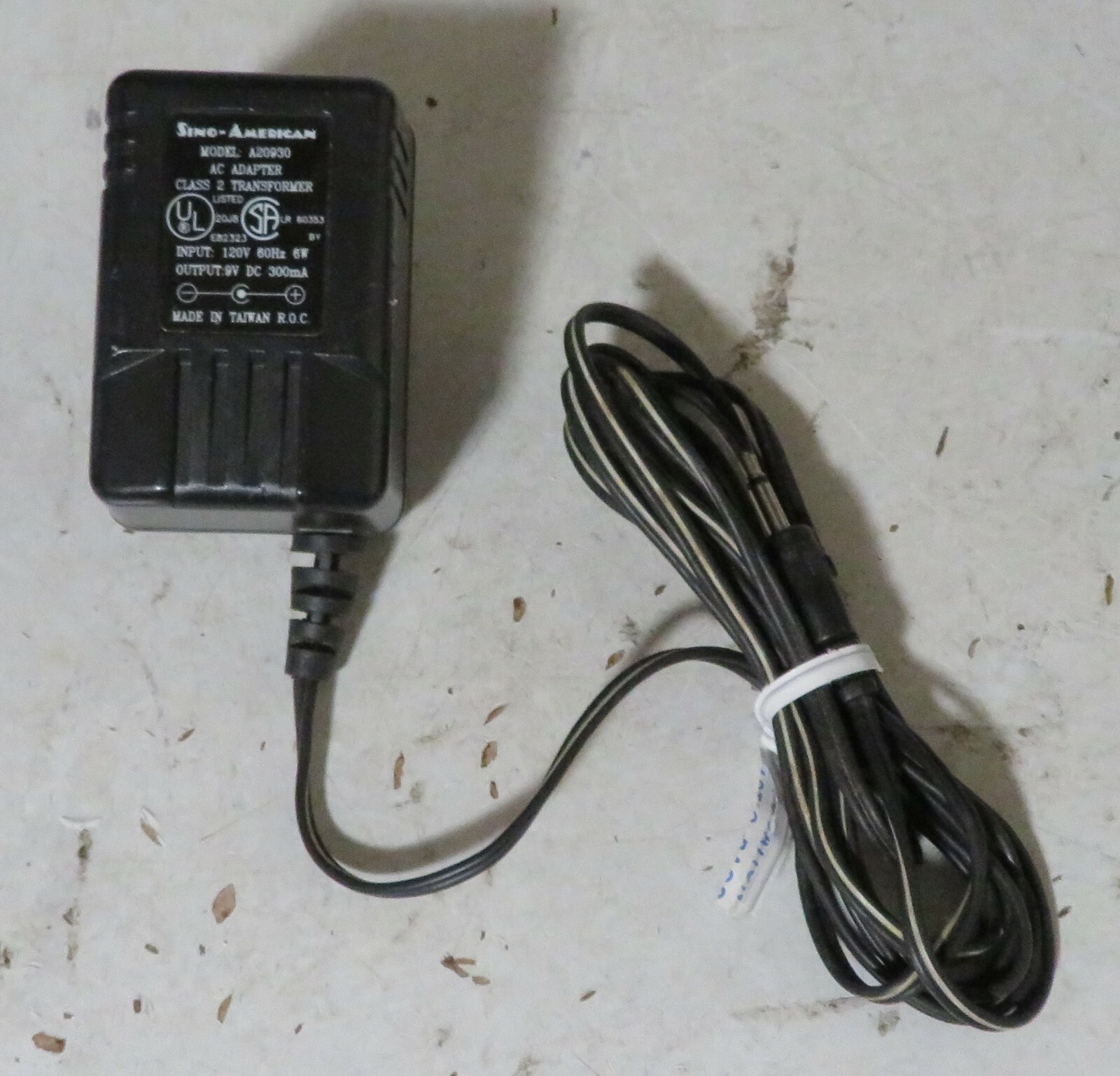SINO AMERICAN A20930 AC DC Adapter Power Supply Class 2 Transformer 9Vdc 300mA