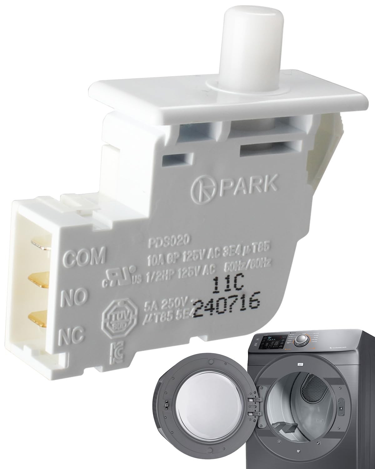 DC64-00828B For Samsung Dryer Door Switch: Switch Replacement for...