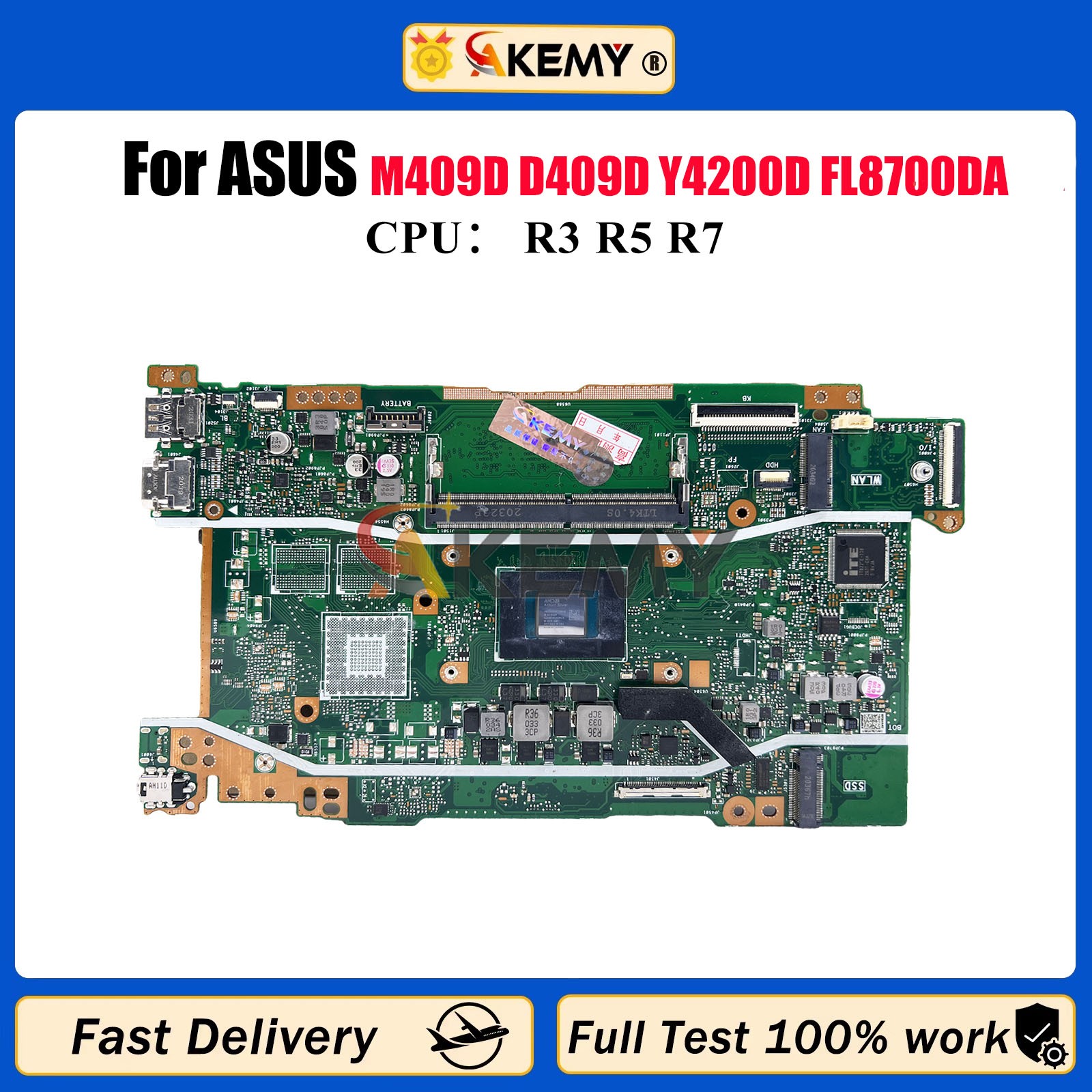 X409DA Motherboard For ASUS X409DAP Y4200D X409DJ M409D X409DL Mainboard W/CPU