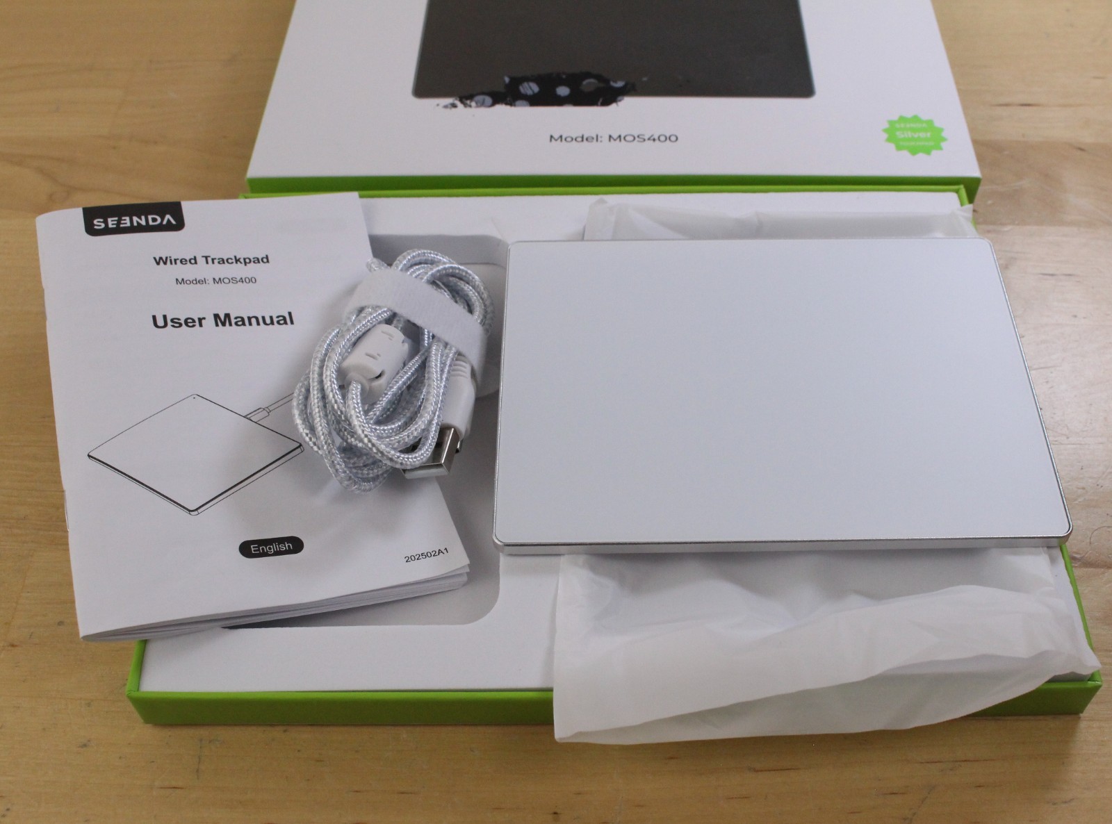 Seenda Trackpad MOS400 Silver External USB Touchpad for Mac or Windows  Open Box