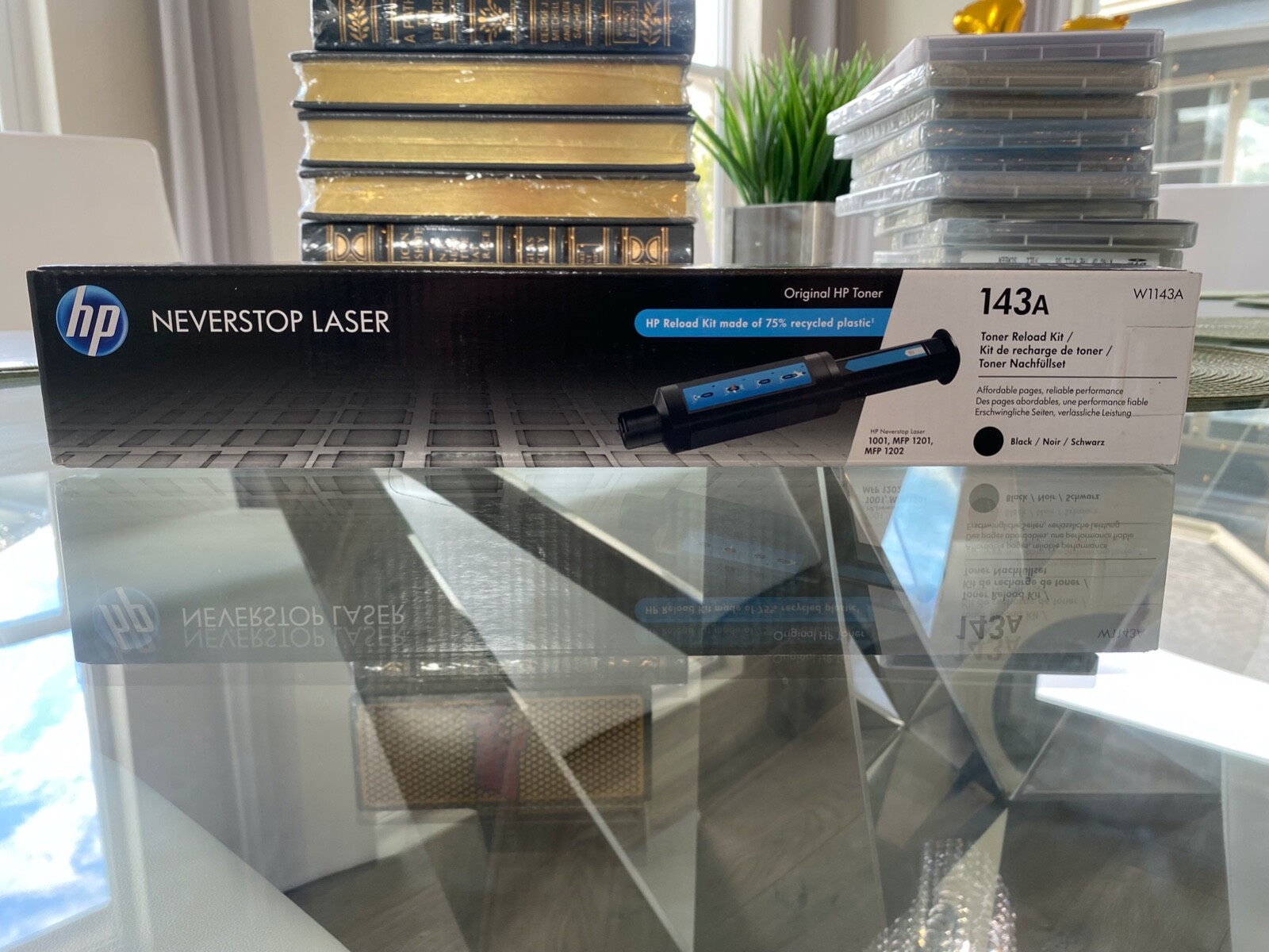 HP 143A Black Toner Reload Kit Cartridge - Genuine New Sealed. W1143A