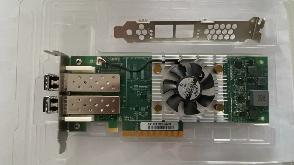 DELL QLOGIC QLE2662L-DEL 16Gb 2-Port FC HBA 01KK8W 03PCN3 w/ 2x 16gb SFP+