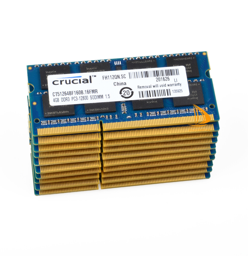 10PCS Crucial 4GB 2RX8 PC3-12800S DDR3 1600Mhz CL11 SODIMM Laptop Memory RAM $SG