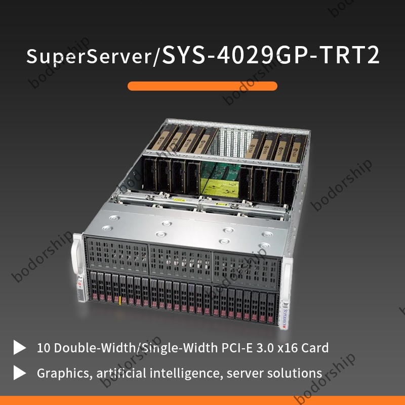 Supermicro SuperServer 4029GP-TRT2 With 2x8260Y CPU, 256GB RAM, 10x 3090 24GB