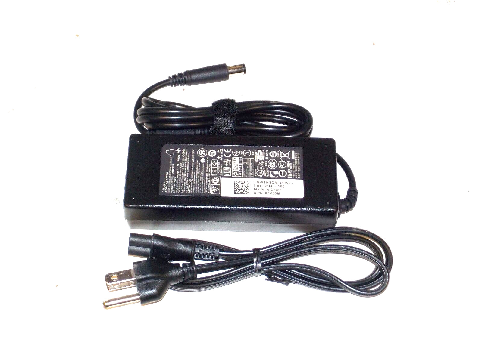 NEW Dell OEM 90 Watt Laptop AC/DC Power Adapter - TK3DM - MV2MM MK947