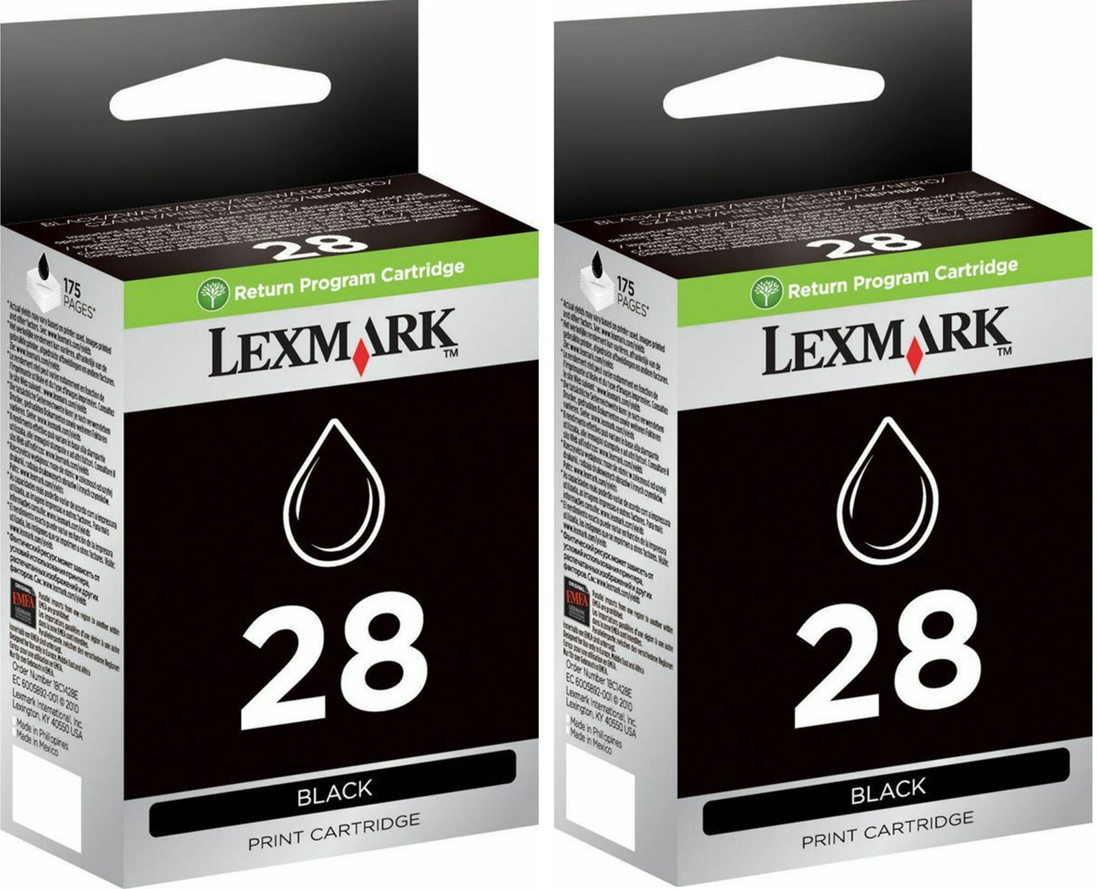 New Genuine Lexmark 28 2PK Ink Cartridges Box X Series X2550 Z Series Z1320