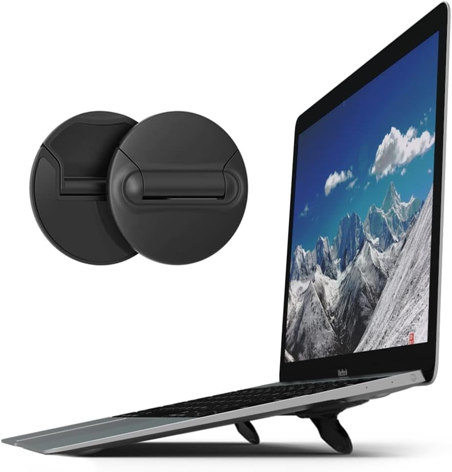 Portable Mini Laptop Stand for Desk Foldable Invisible Laptop Riser Lightweight 