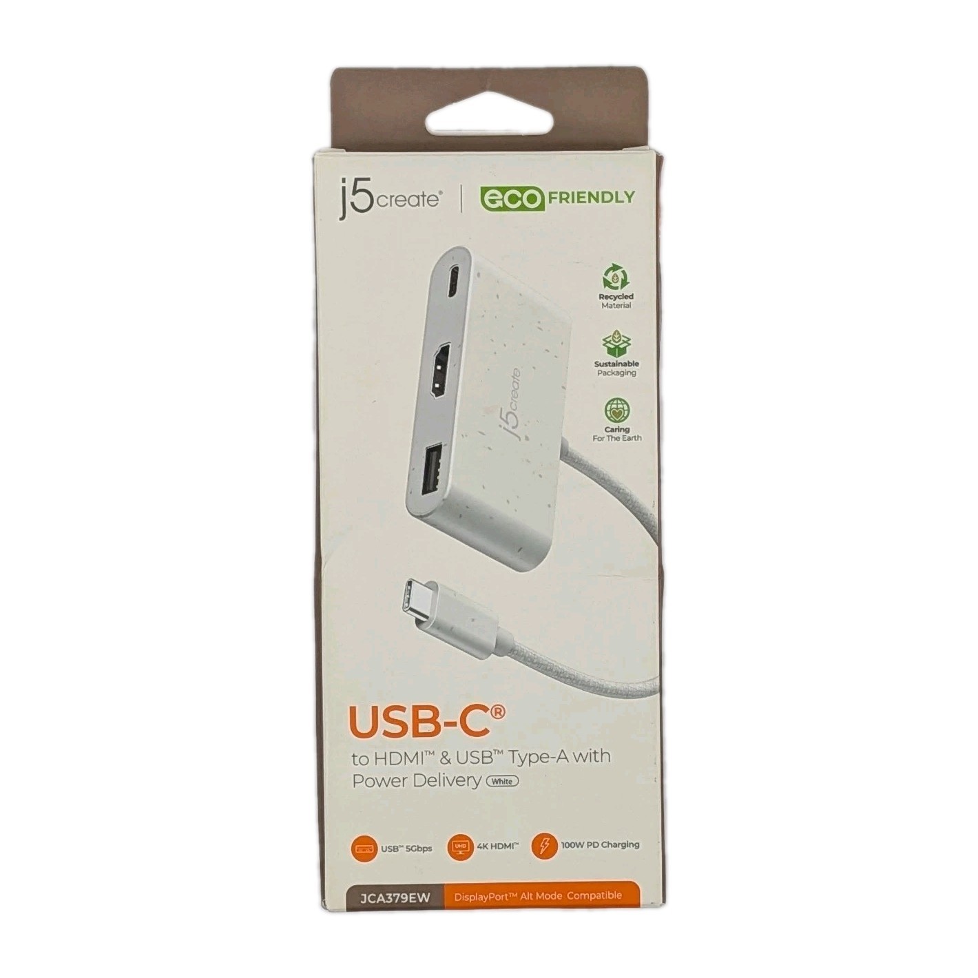 J5create USB-C to HDMI & USB Type-A With Power Delivery JCA379EW ECOfriendly
