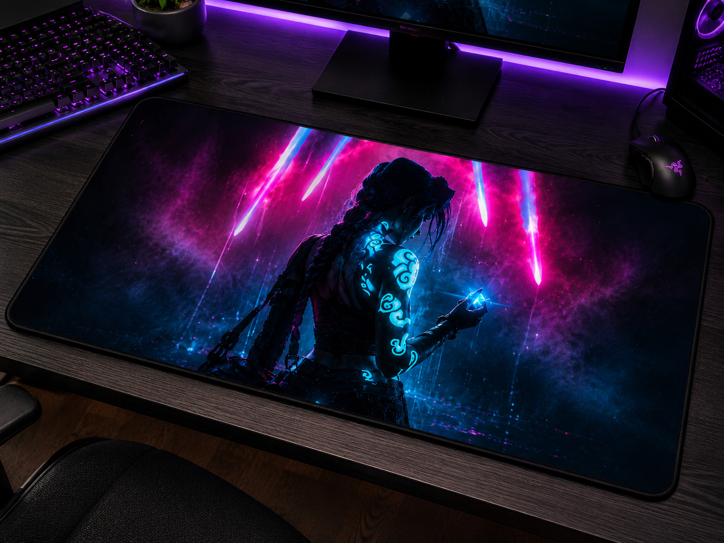 Jinx Arcane Mouse Pad, XXL Gaming Mat Vi ekko league of legends Arcane