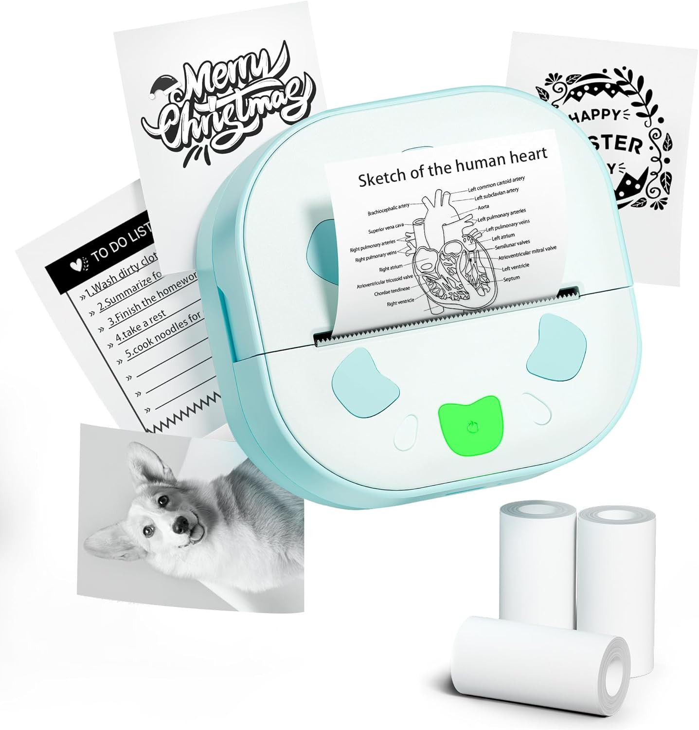 Bluetooth Mini Sticker Printer Portable Thermal Label Printer for iPhone Kids