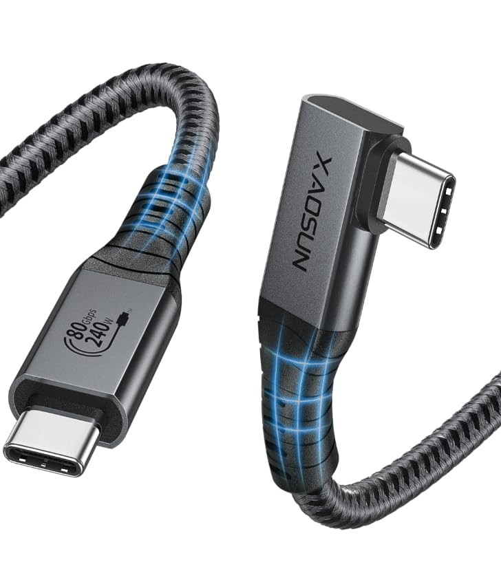 XAOSUN 80Gbps USB 4 v2 Cable for Thunderbolt 5 Cable 4.9FT, 240W T58-23