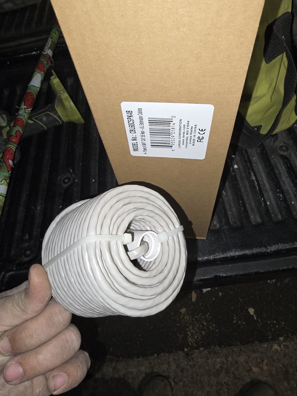 Lorex CAT5E Network Cable GRAY 60ft (18.3m) New Sealed Non-UL Extension Cable