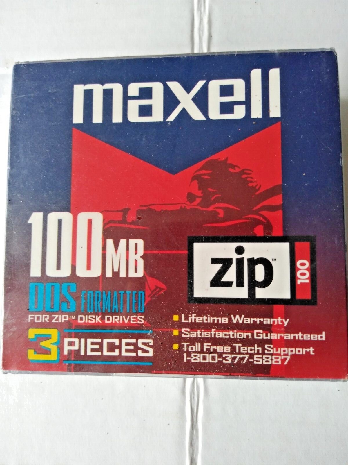 Maxell Zip Disk 3 Pack IBM Formatted PC 100 MB Megabyte New. In Box MD