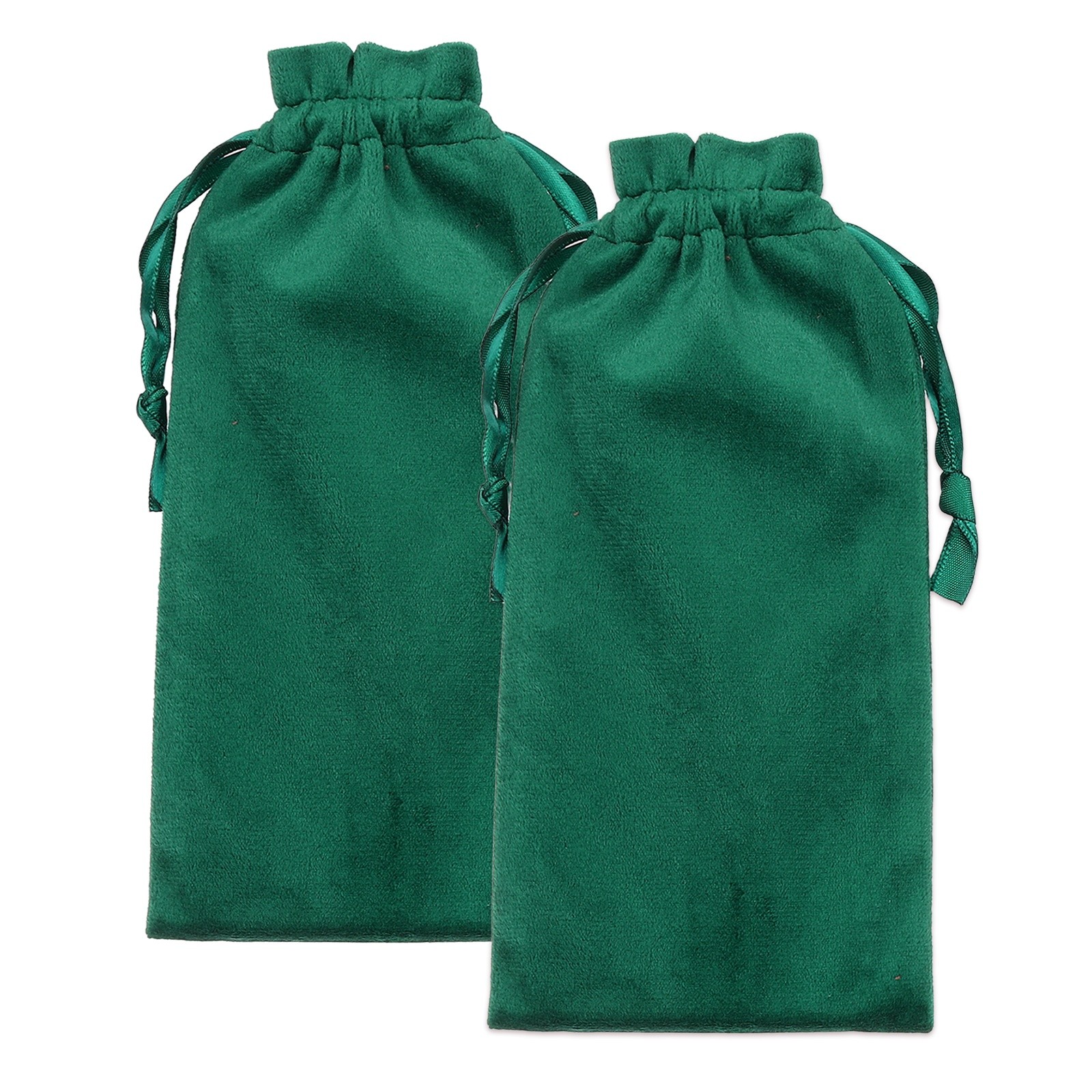 2 Pcs Cell Phone Sleeves (Size M) - Phone Storage Pouch Organizer Velvet, Green