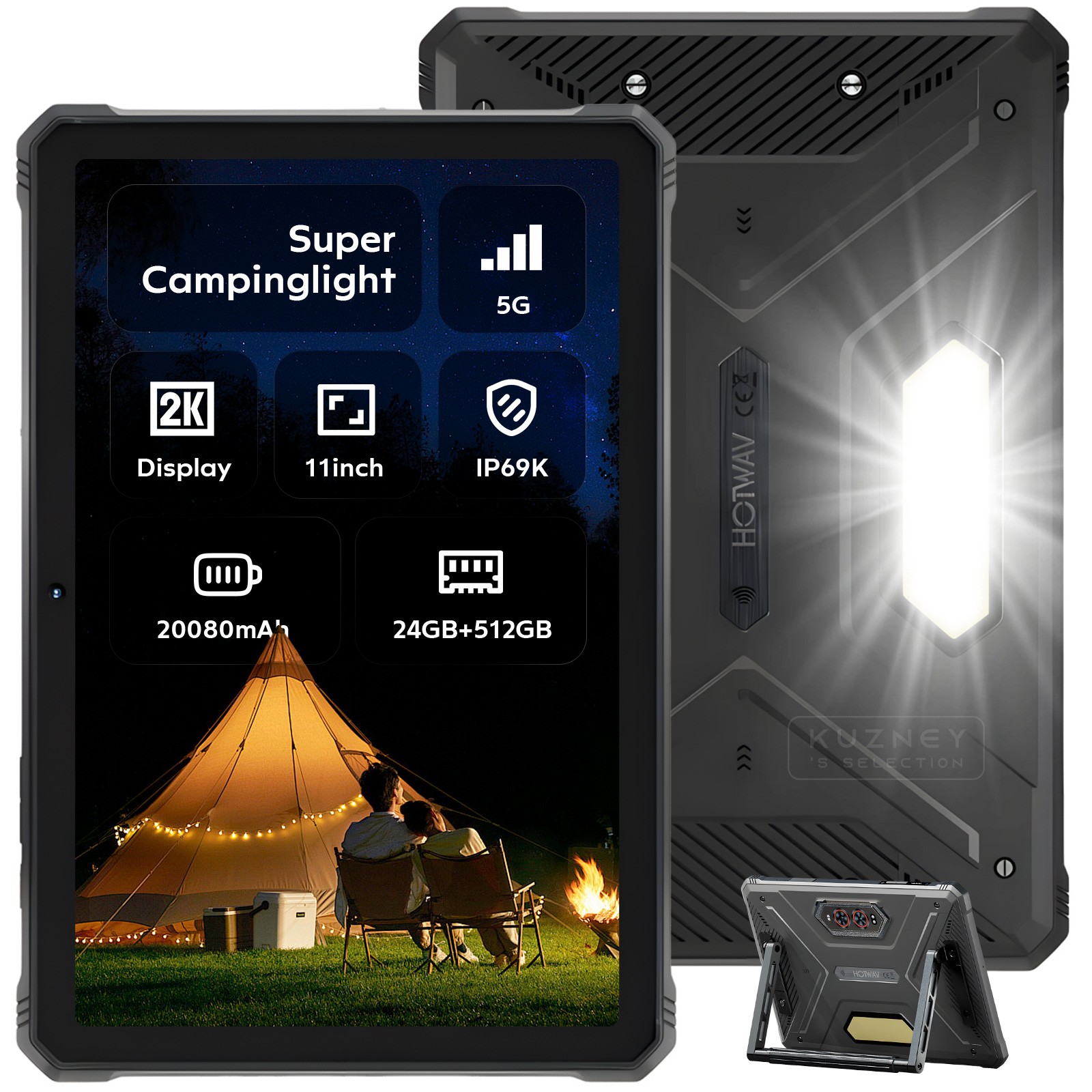 HOTWAV R9 Ultra 5G Rugged Tablet 24GB+512GB 20080mAh Tablet  Android15 11 in OTG