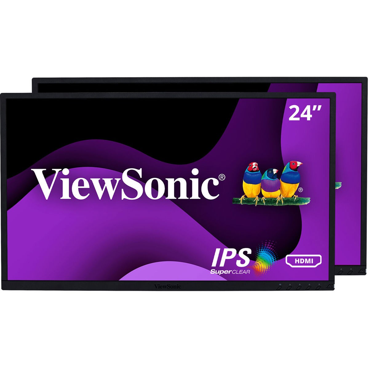 ViewSonic VG2448a-2-H2 24" 16:9 Full HD IPS LED Monitor without Stand, 2-Pack