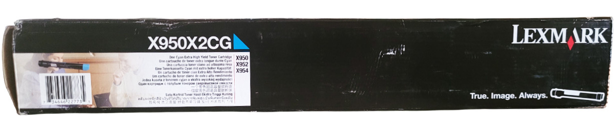 Lexmark X950X2CG Cyan Extra High Yield Toner Cartridge Weight: 1lb:3.3oz