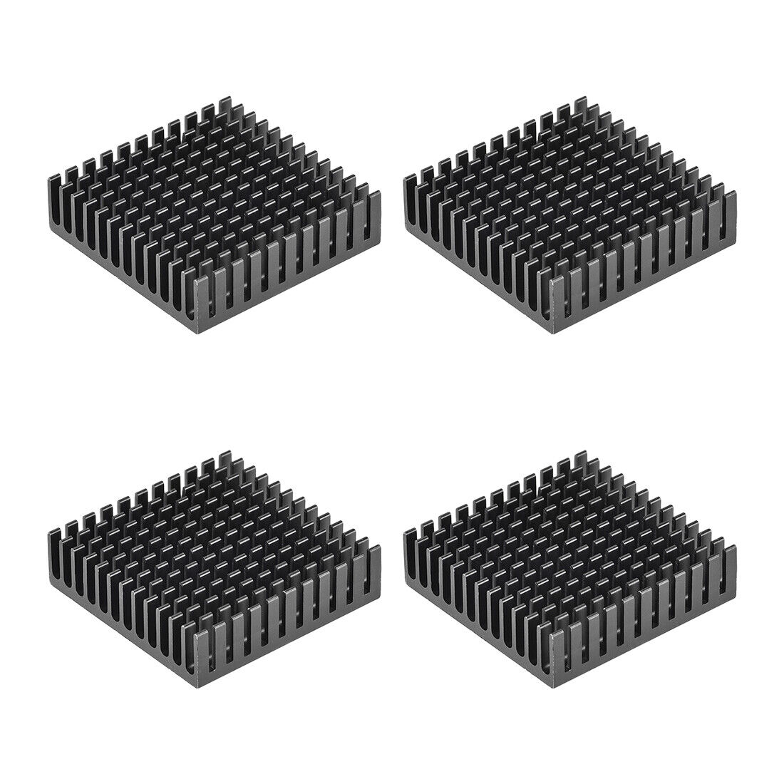 Electronic Radiators Heatsink for Stepper Motor,3D Printer 40x40x11mm Black 4pcs