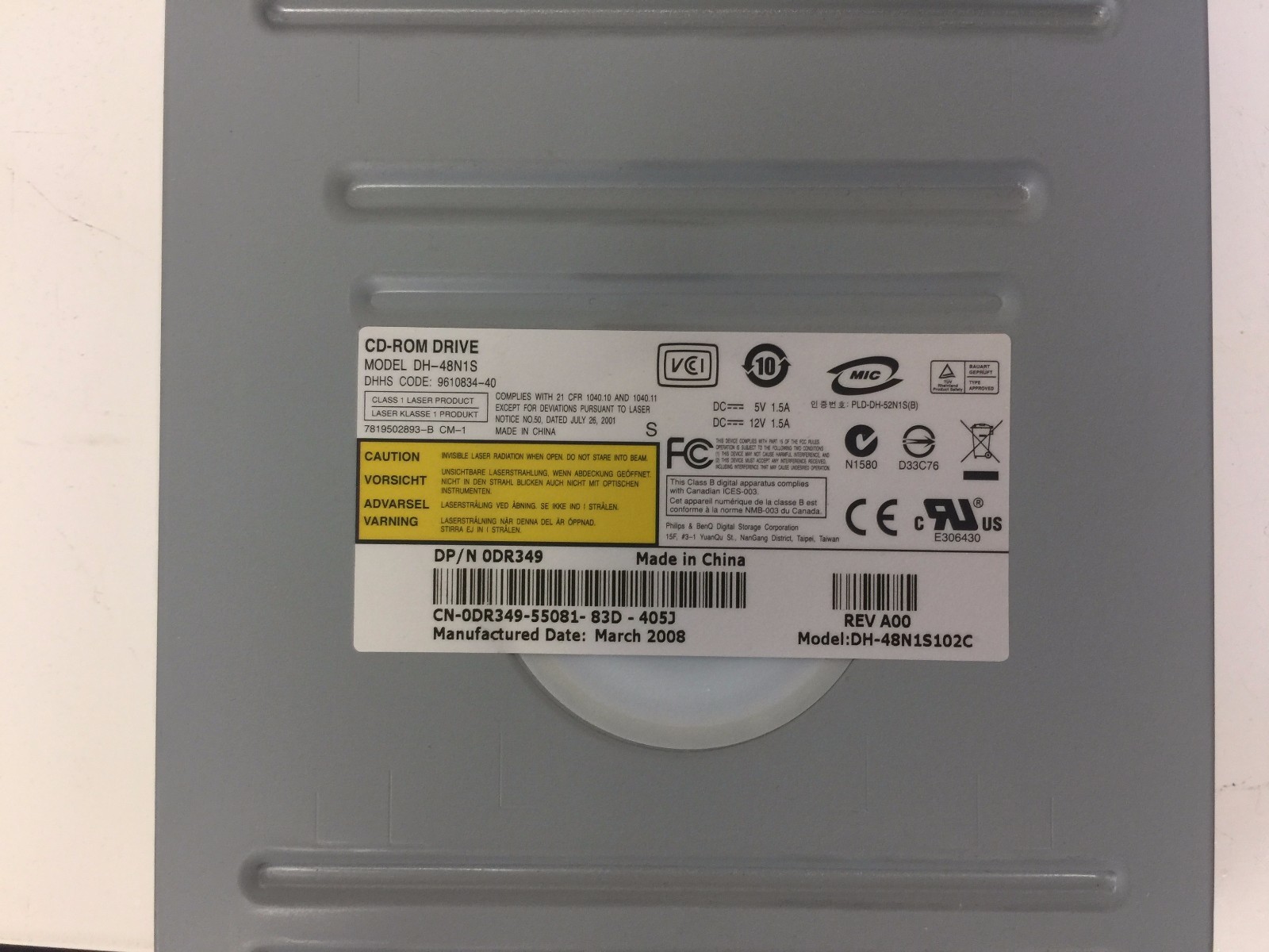 Genuine Dell Philips BenQ DH-48N1S  CD Internal SATA drive