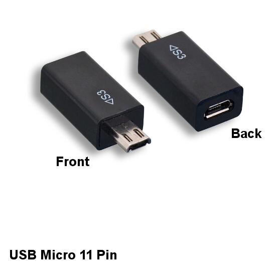 [10X] USB Type Micro 5 Pin to Micro 11 Pin Converter for Samsung Galaxy Phone