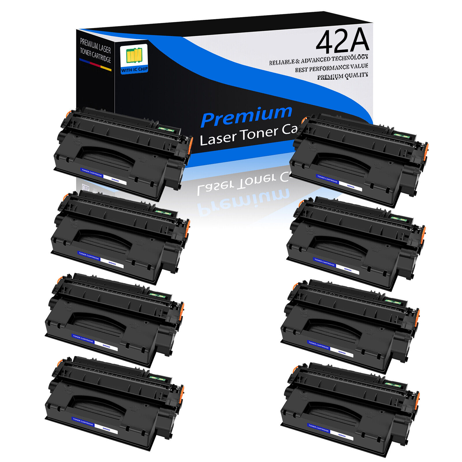 8PK Q5942A 42A Toner cartridge Compatible for HP LaserJet 4250n 4350n 4350dtn