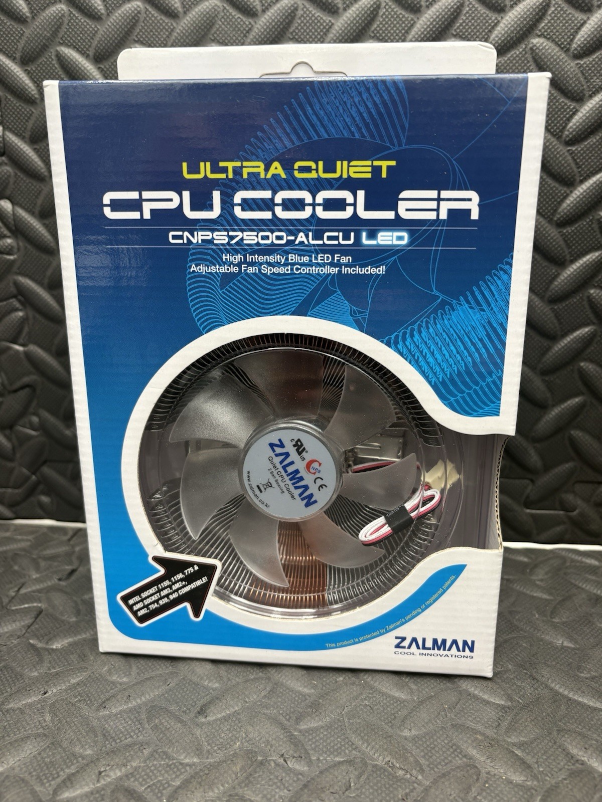 ZALMAN CNPS7500 ALCU Blue Led ULTRA QUIET CPU COOLER FAN New