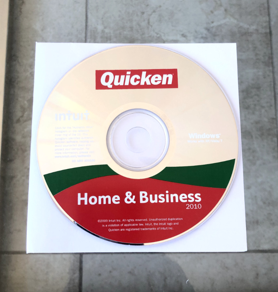 Intuit Quicken Home & Business 2010 For Windows XP/Vista/7