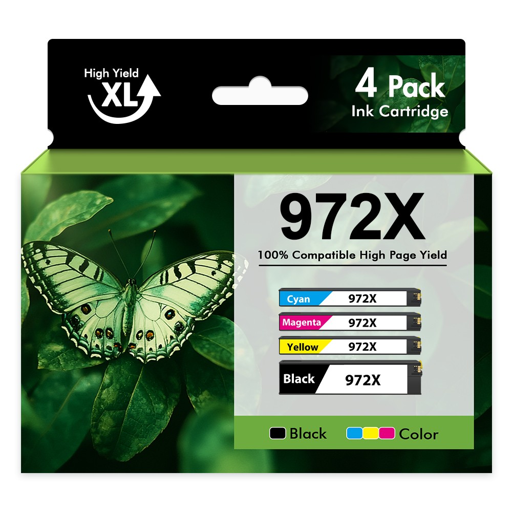 972X 972 XL Ink Cartridge For HP PageWide Pro 477dw 577dw 452dw 477dn 452dn(4PK)